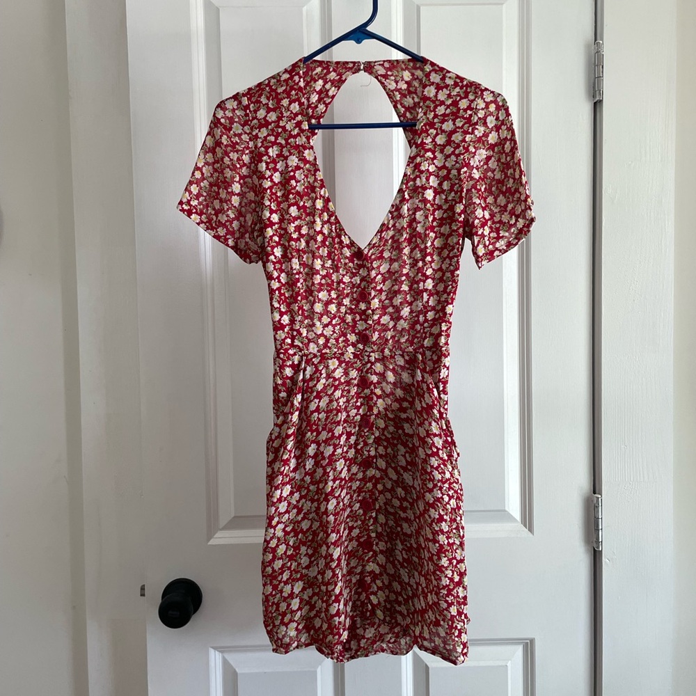 Never worn Reformation floral mini dress 2